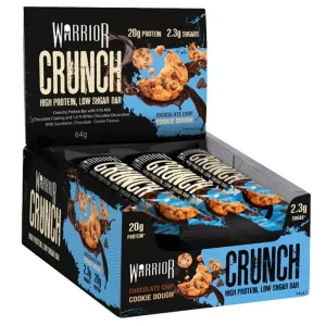 warrior crunch bar 12 x 64gr chocolate chip cookie dough
